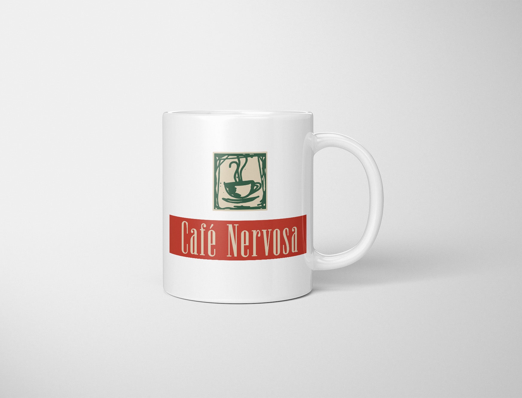 Cafe Nervosa Mug, Frasier Cafe Mug, Original, Coffee Mug, Cafe Nervosa