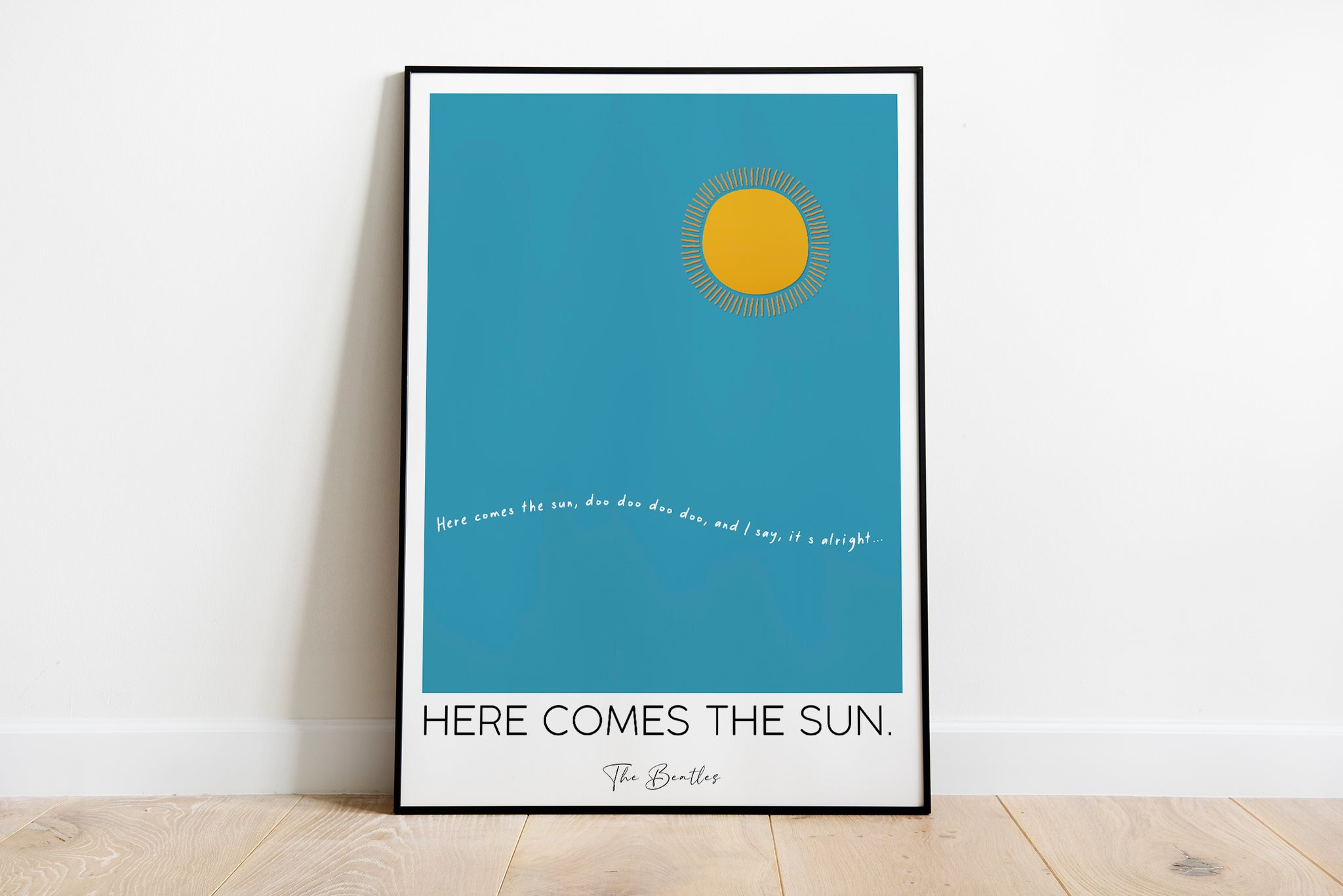 Here Comes The Sun Print, The Beatles Print, Here Comes The Sun Art, The Beatles Poster, Music Print, The Beatles Poster, The Beatles Fan UK