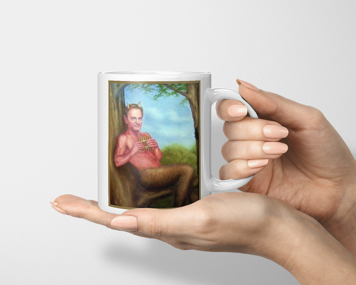 Niles Crane Painting Mug, Niles As Pan, Satyr God Of Debauchery And Fornication, Frasier Fan Mug, Frasier Fan Gift, Nile Crane Gift, UK