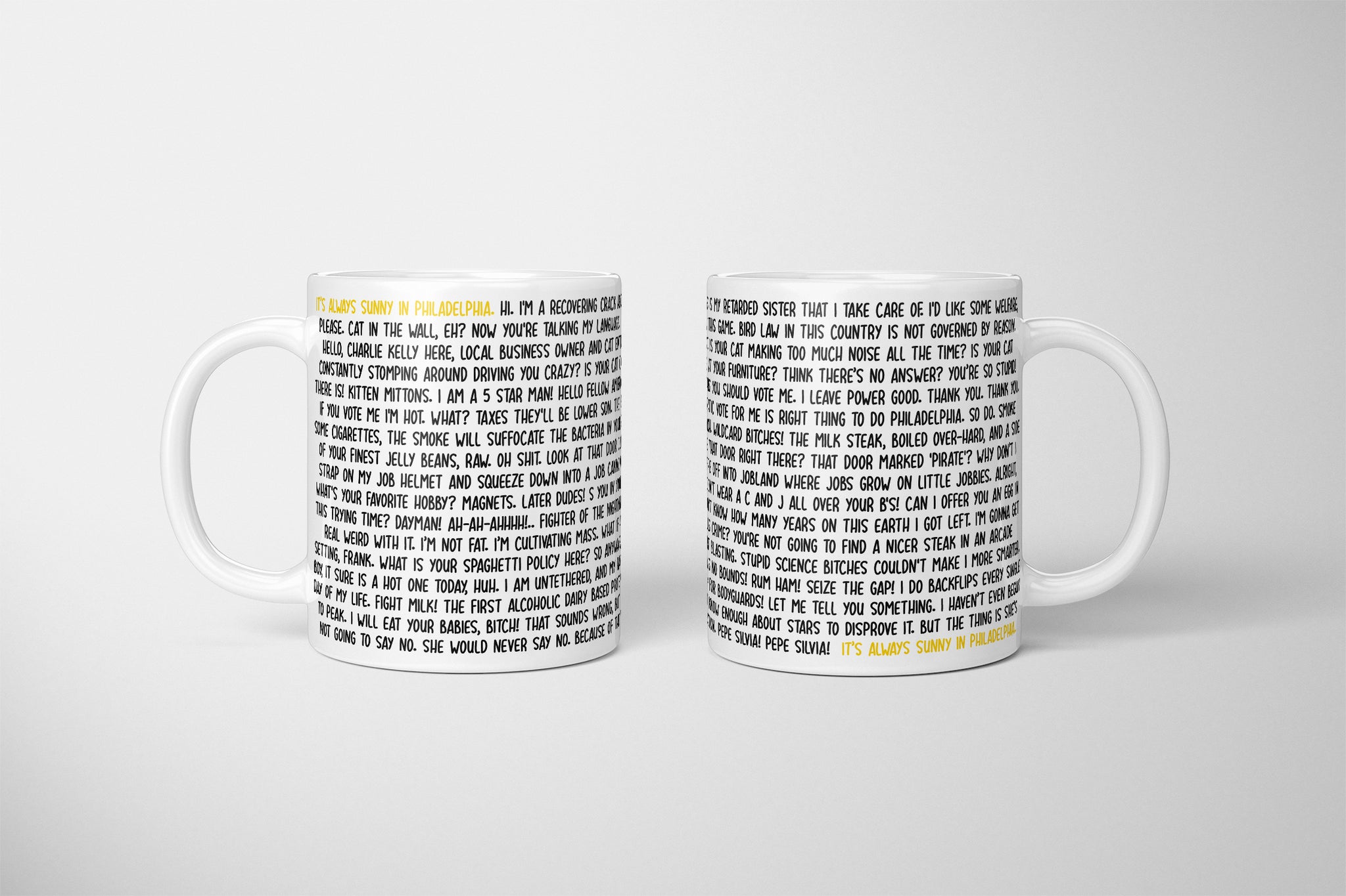 It's Always Sunny In Philadelphia Best Quotes Mug, Minimal Always Sunny In Philadelphia Mug, Always Sunny Cast, Gift For Always Sunny Fan