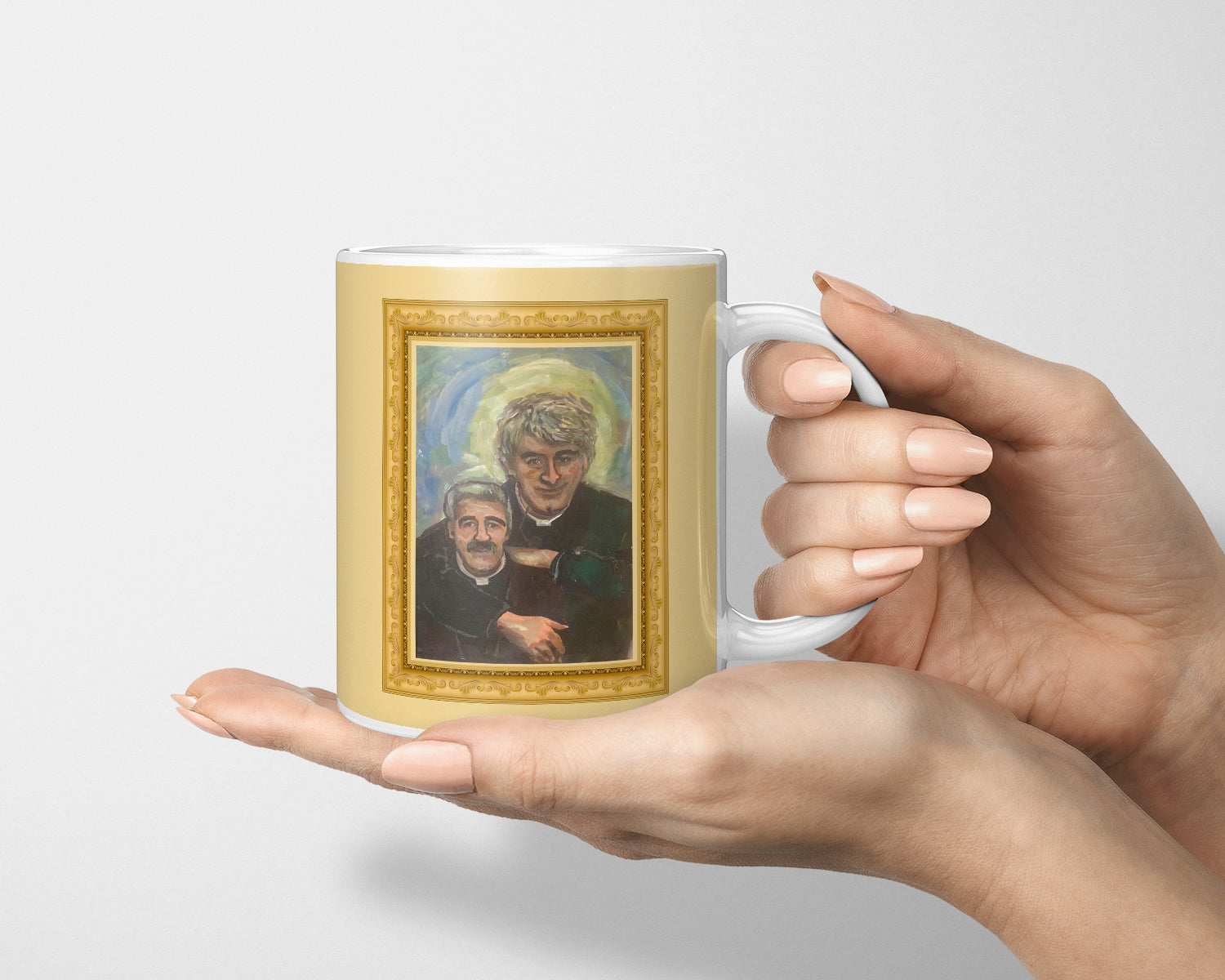 Father Ted, Father Stone Painting Mug, Painting Of Father Ted & Father Stone, Father Ted Fan, Father Ted TV Show, Dermot Morgan, Father Gift