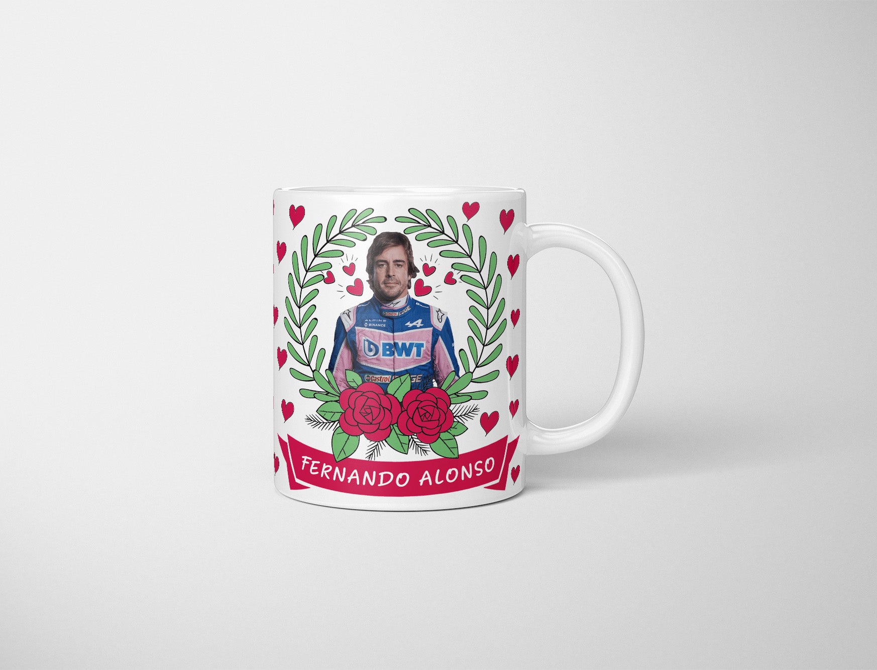 Fernando Alonso Fan Mug, Fernando Alonso Cute Gift, Fernando Alonso F1 Mug, F1 Fan Mug, Gift For Formula One Fan, Drive to Survive, Alpine