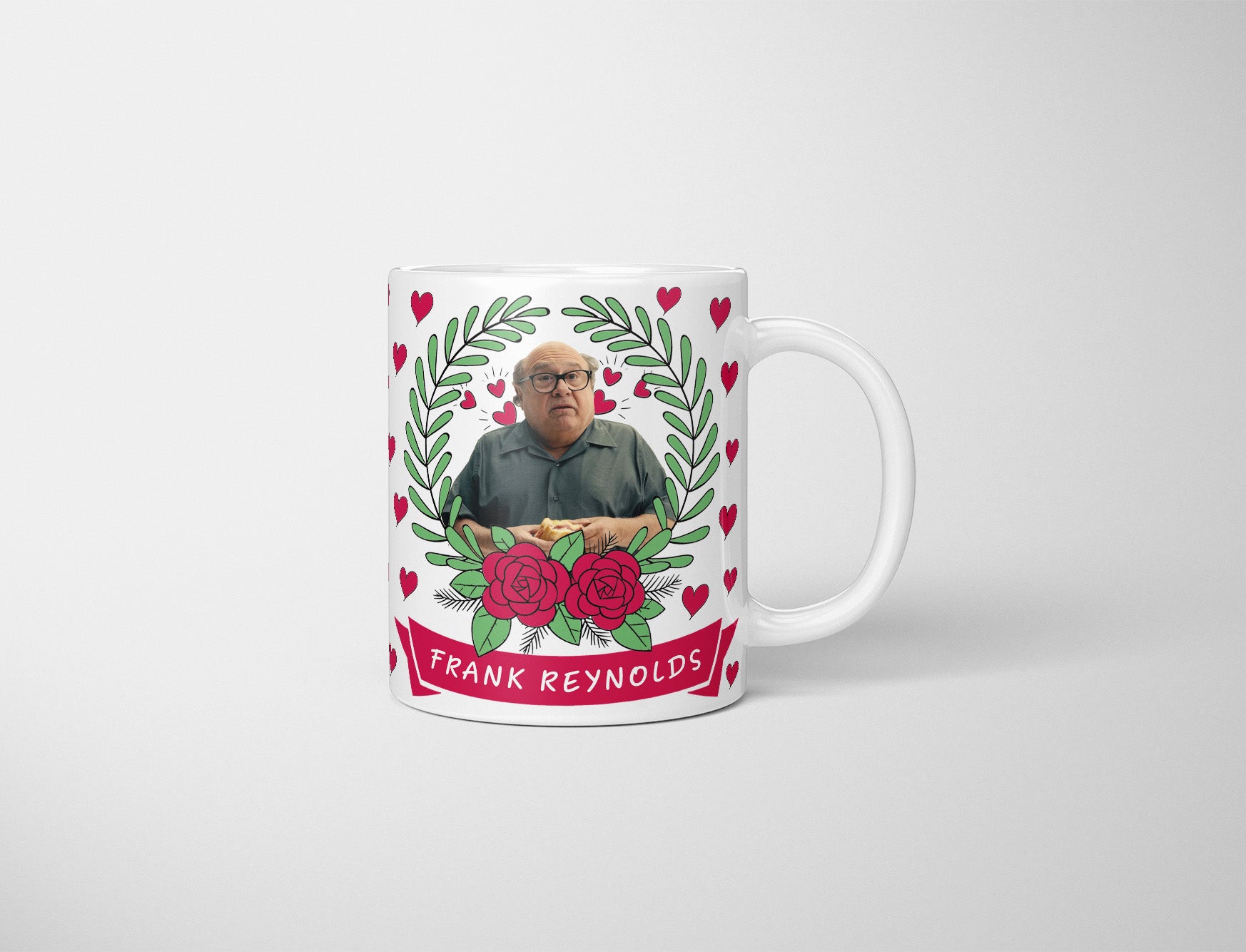 Frank Reynolds Mug, Frank Reynolds Love Hearts Mug, Hearts, Cute, Frank From Always Sunny In Philadelphia Mug, Frank, Danny Devito, UK