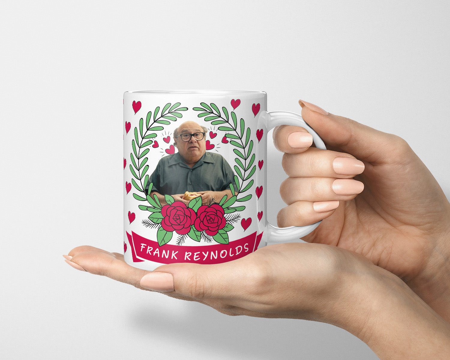 Frank Reynolds Mug, Frank Reynolds Love Hearts Mug, Hearts, Cute, Frank From Always Sunny In Philadelphia Mug, Frank, Danny Devito, UK