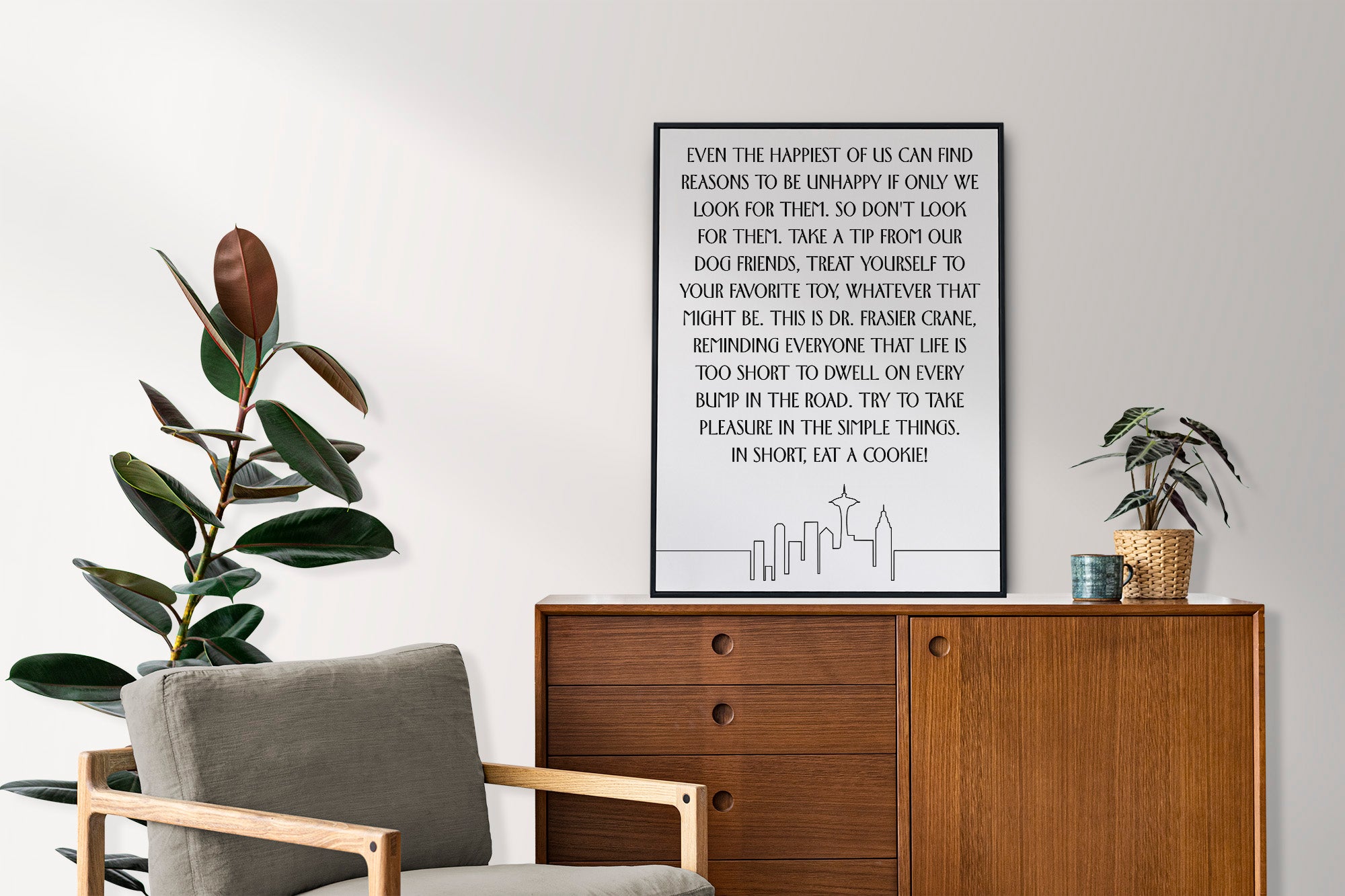 Frasier Crane Advice Print, Frasier Radio Advice, Eat The Cookie, Frasier Motivational Print, Frasier Fan Art, Frasier Artwork, Frasier UK