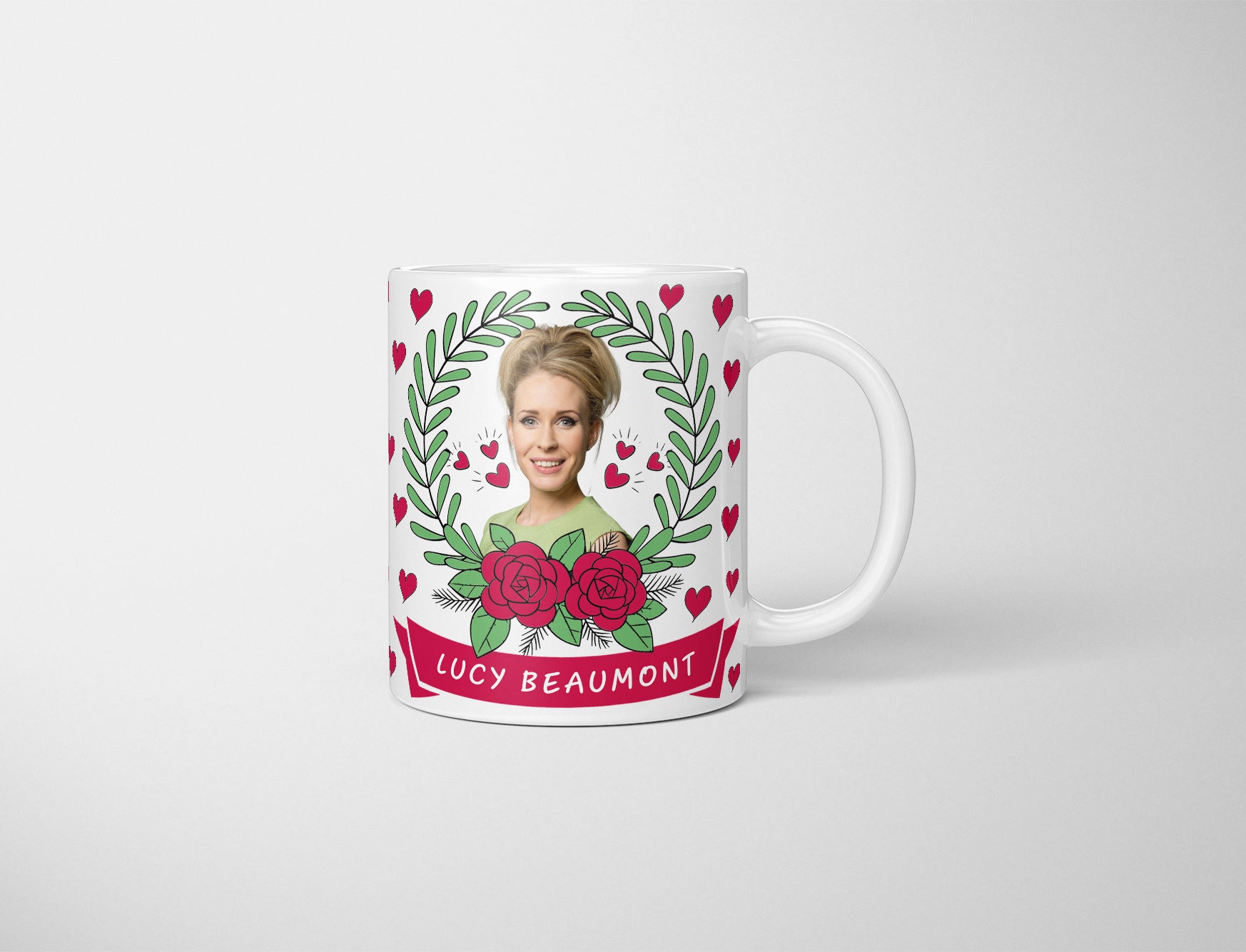 Lucy Beaumont, Lucy Beaumont Comedian, Love Hearts Mug, Cute, Lucy Beaumont Gift, Lucy Beaumont Tour, Jon Richardson, Home With Richardsons