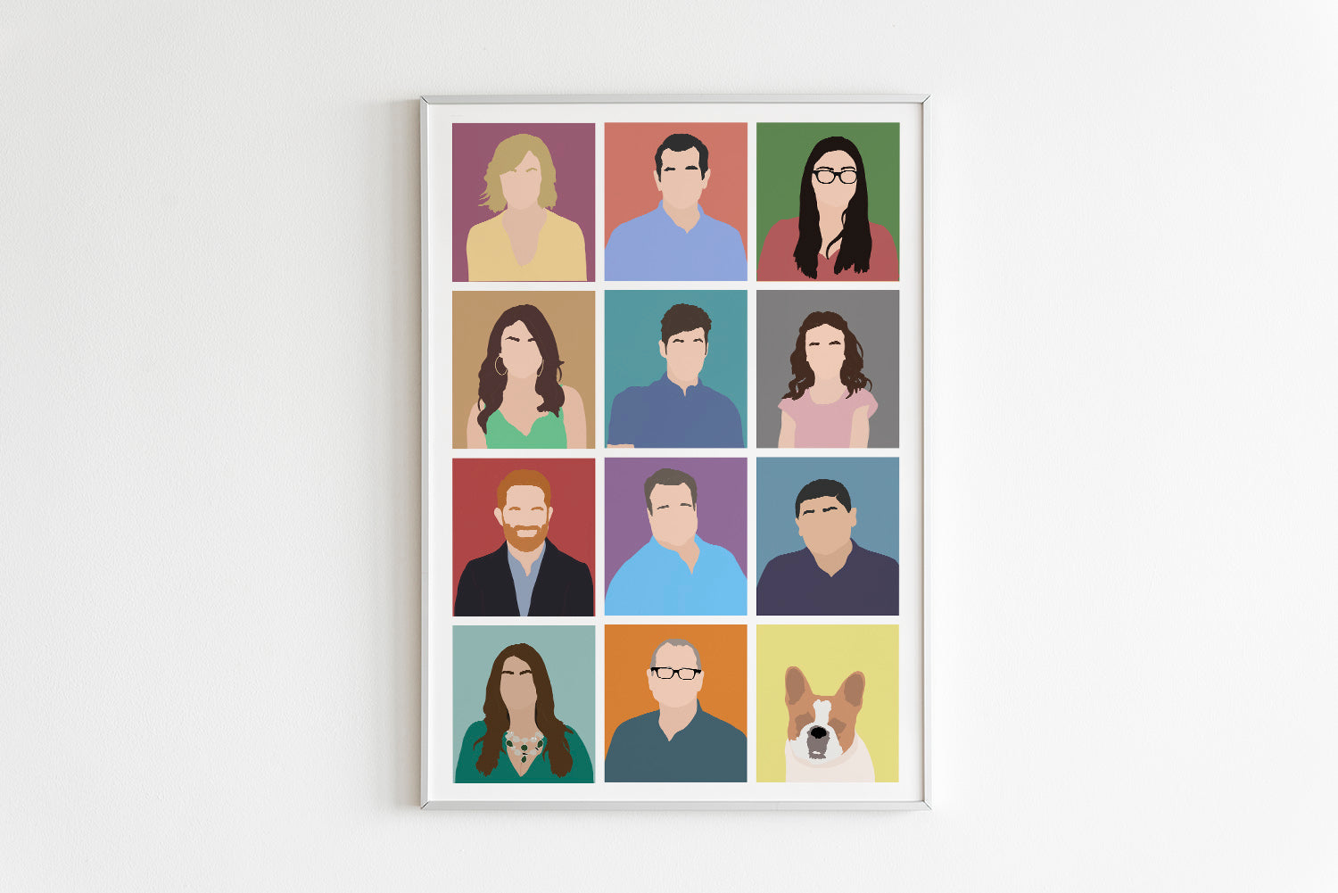 Modern Family Full Cast Print, Modern Family Cast Poster, Modern Family Minimal Cast, Gift For Modern Family Fan, Jay, Phil, Manny, UK