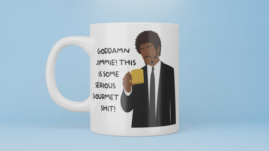 Goddamn Jimmie, This Is Some Serious Gourmet Shit, Jules Winnfield, Custom Name, Pulp Fiction, Pulp Fiction Mug, Samuel L Jackson