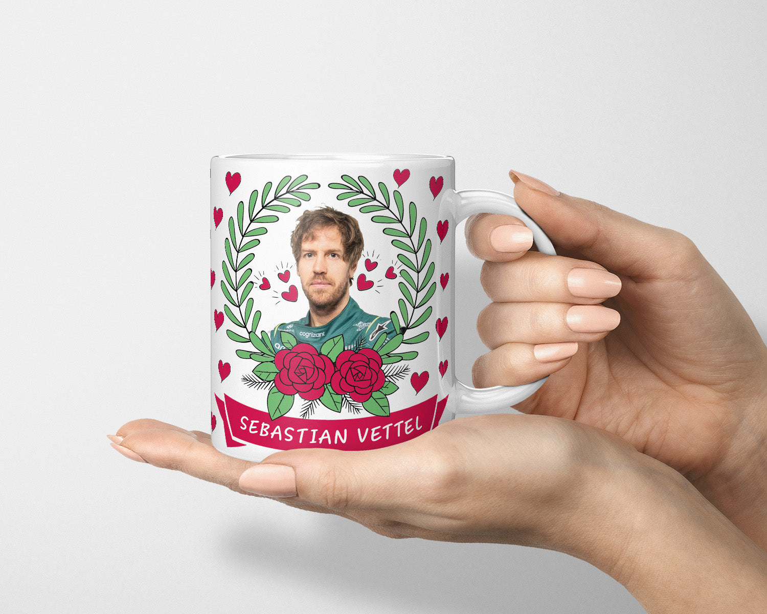 Sebastian Vettel Fan Mug, Sebastian Vettel Cute Gift, Sebastian Vettel F1 Mug, F1 Fan Mug, Gift For Formula One Fan, Drive to Survive, AMAM