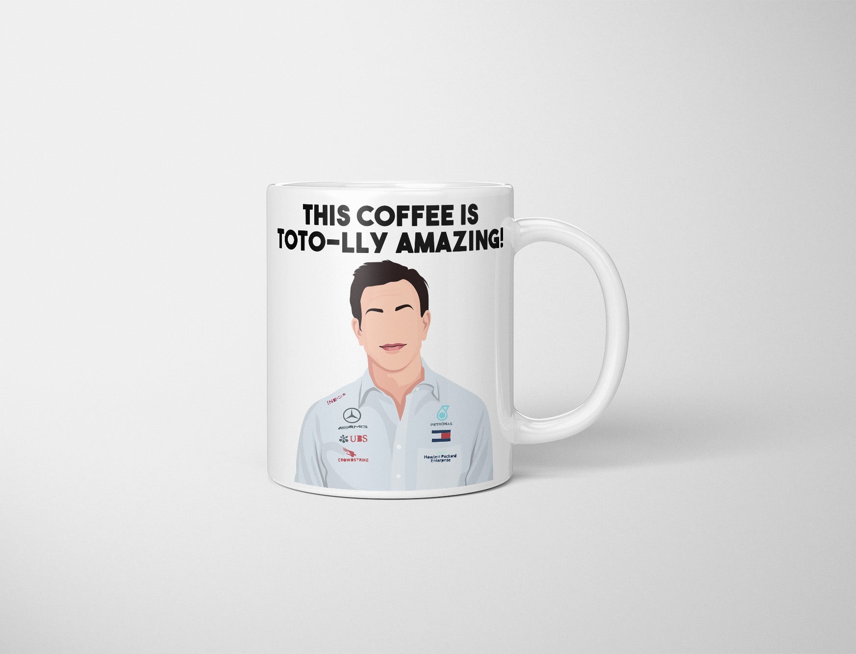 Toto Wolff Mug, This Coffee Is Toto-lly Amazing, Toto Wolff Pun, Toto Wolff F1 Mug, F1 Fan Mug, Gift For Formula One Fan, Drive to Survive