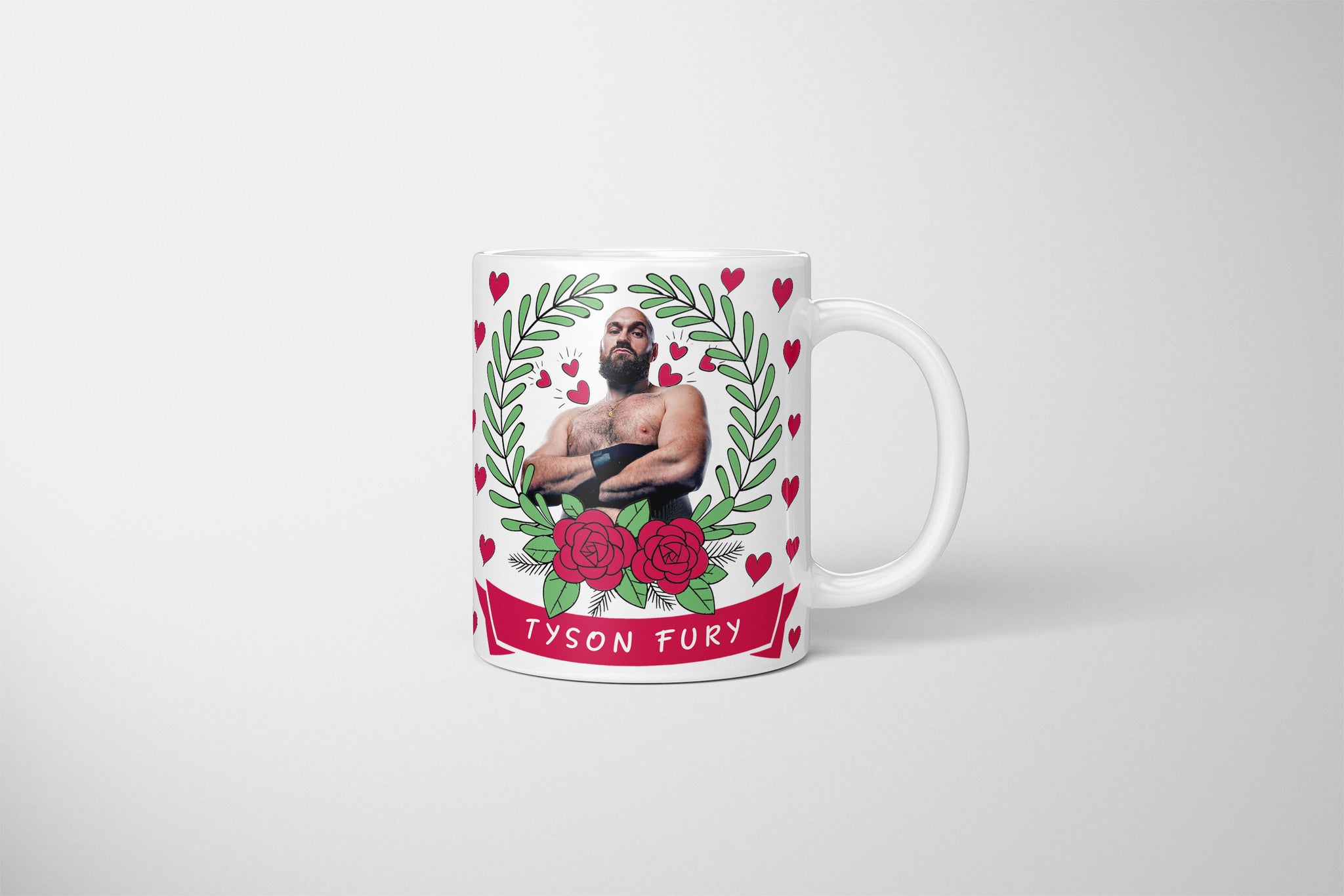 Tyson Fury Mug, Tyson Fury Love Hearts, Cute, Tyson Fury Novelty Mug, Comedy Mug, Tyson Fury, Boxing, Boxing Mug, Tyson Fury Boxer