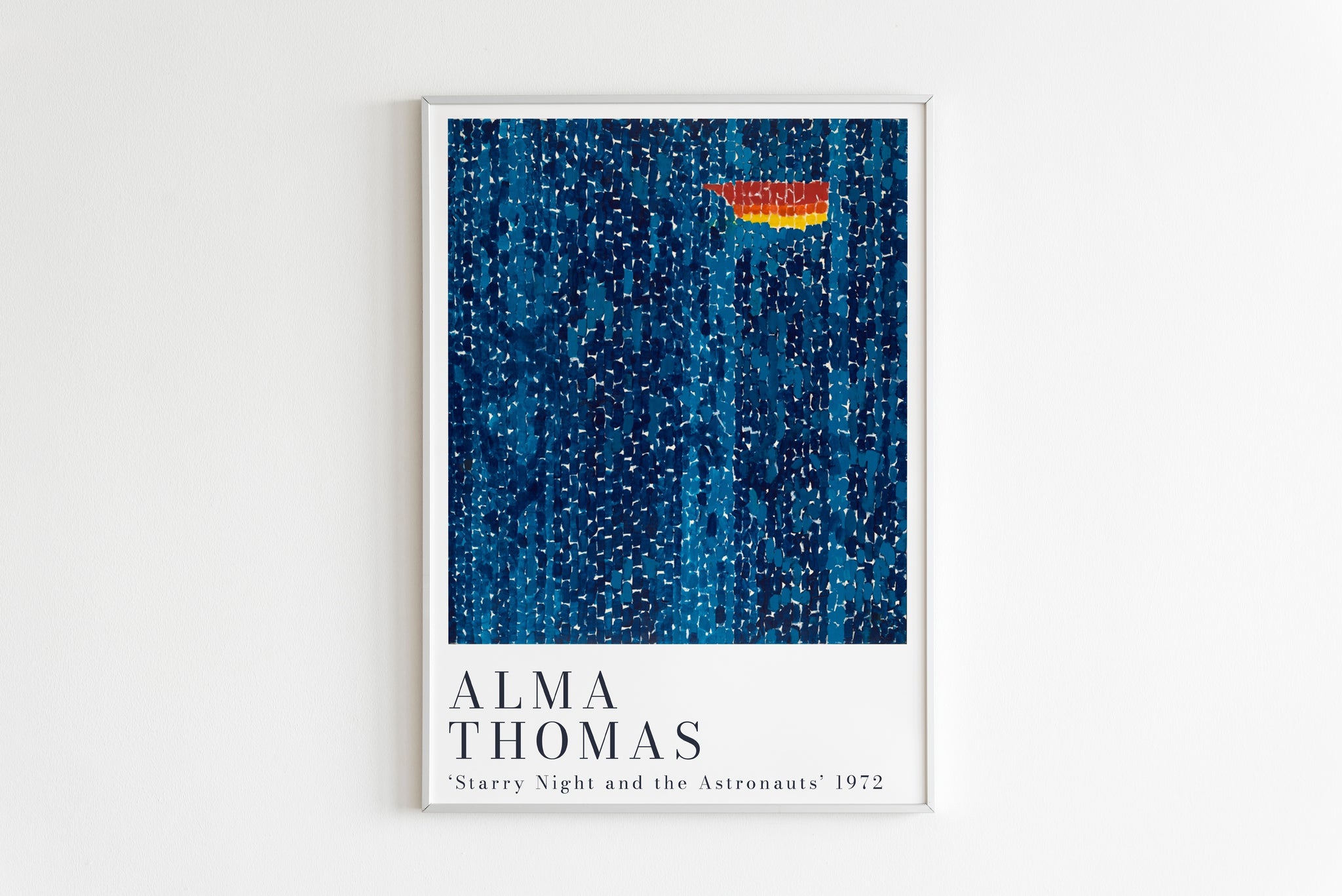 Alma Thomas "Starry Night And The Astronauts" 1972, Alma Thomas Artwork, Alma Thomas Poster, Alma Thomas Art Print - Art For The Home, Artwork, Alma Thomas UK, Alma Thomas "Starry Night And The Astronauts" Print, "Starry Night And The Astronauts" Poster