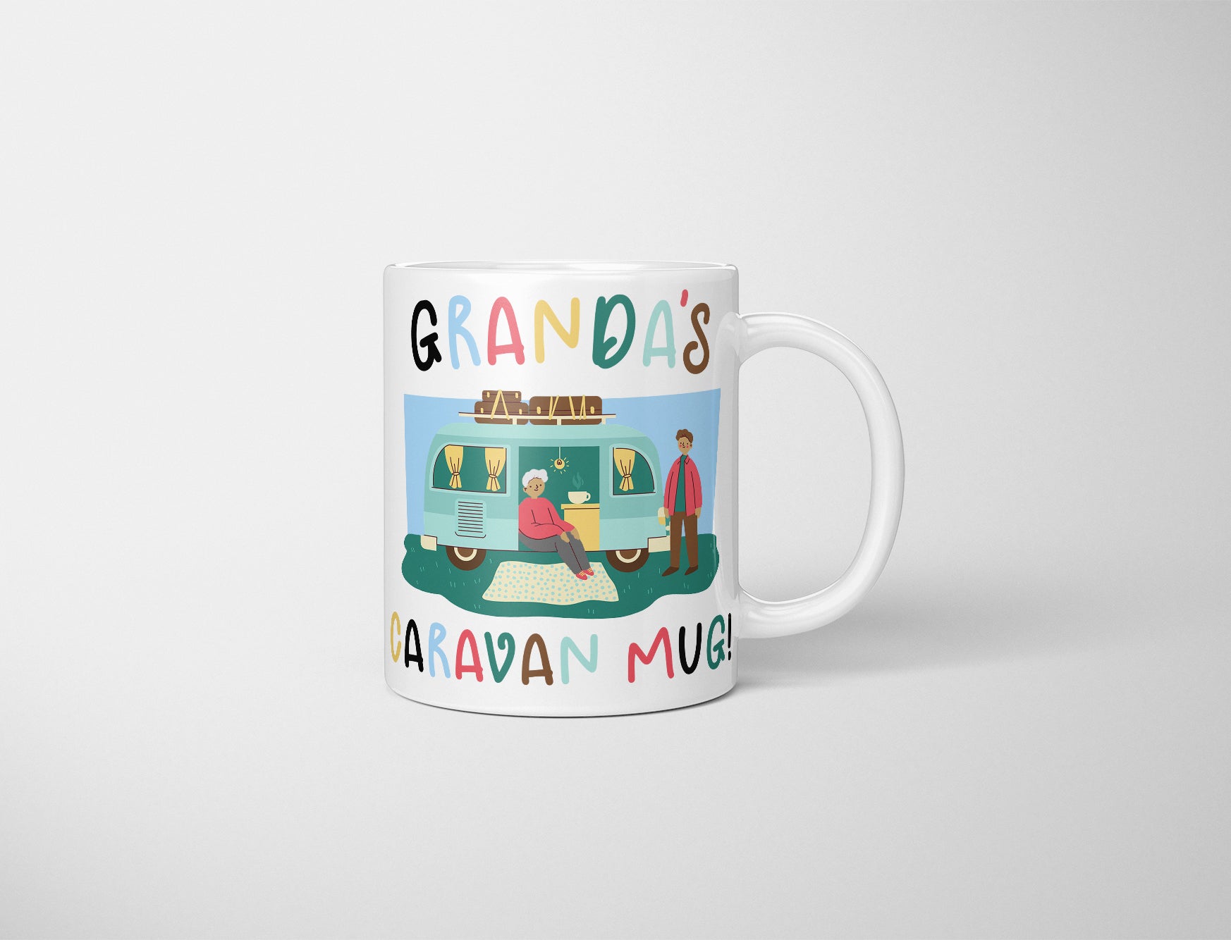 Granny, Grandad Caravan Mug, Caravan Mug, Granny's Caravan Mug, Granda's Caravan Mug, Mug For Grandad, Mug For Granny, Caravan Lovers Mug, Caravan Mug UK, Grandchild Caravan Mug