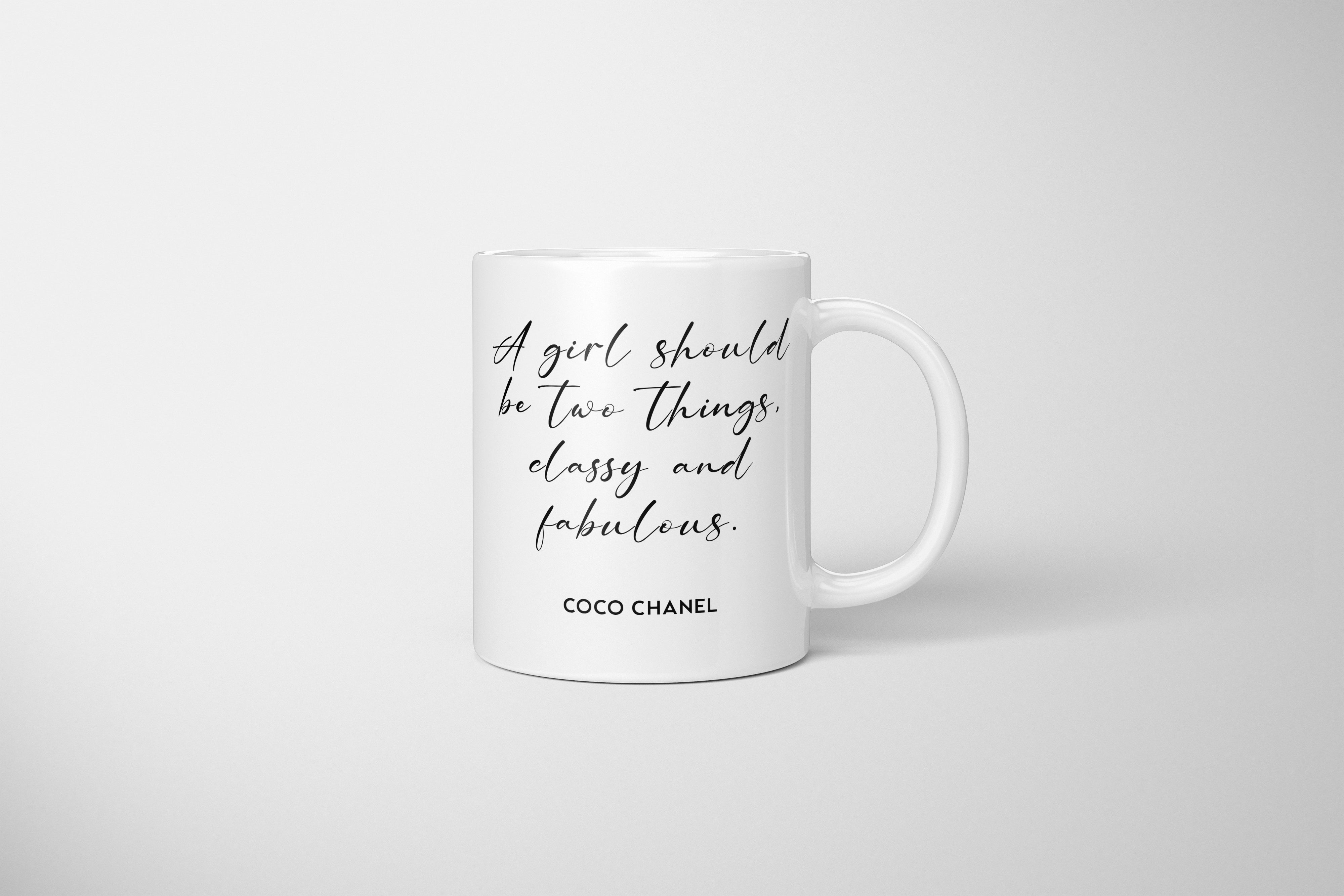 Coco Chanel Mug, Coco Chanel Quotes Mug, Head & Heels, Classy & Fabulo